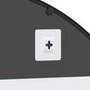 vidaXL fekete ívelt vas fali tükör 100 x 50 cm