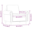 vidaXL krémszínű műbőr kanapéfotel 60 cm