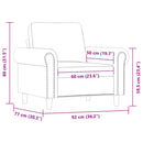 vidaXL kávészínű műbőr kanapéfotel 60 cm