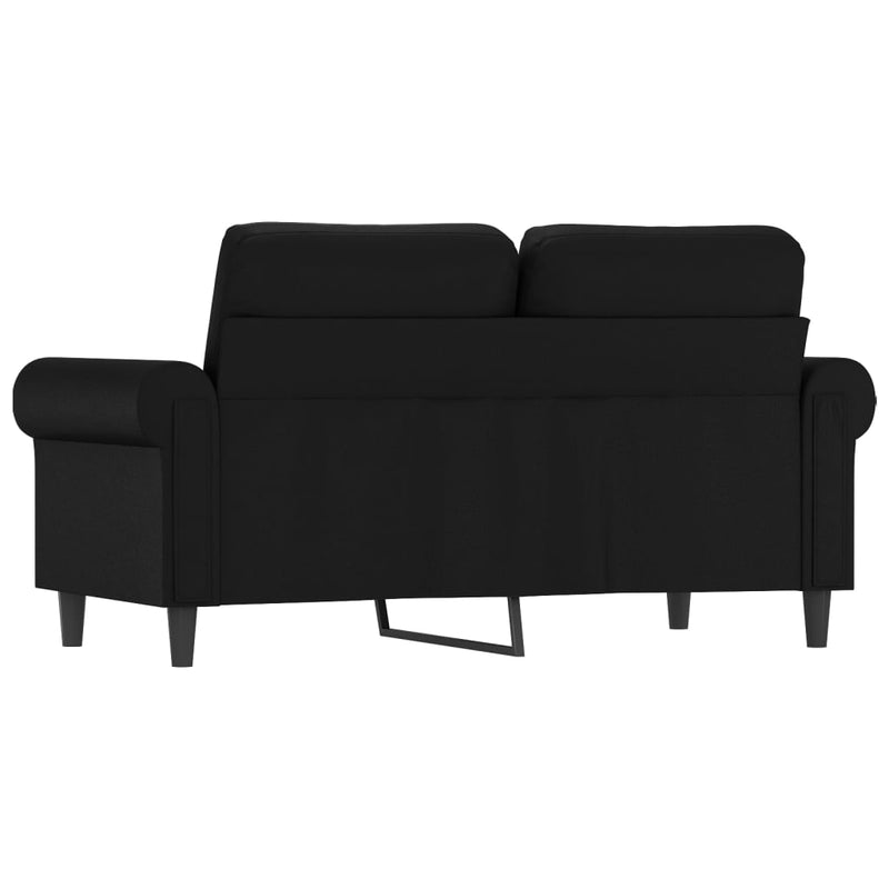 vidaXL 2 személyes fekete műbőr kanapé 120 cm