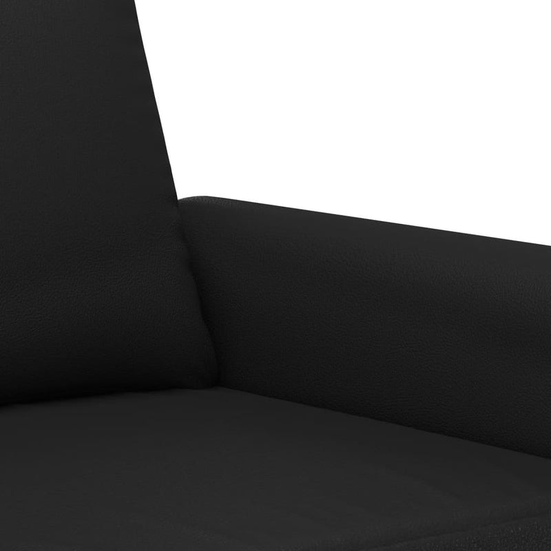 vidaXL 2 személyes fekete műbőr kanapé 120 cm