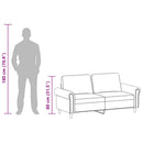 vidaXL 2 személyes krémszínű műbőr kanapé 140 cm