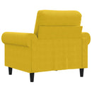 vidaXL sárga bársony kanapéfotel 60 cm