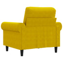 vidaXL sárga bársony kanapéfotel 60 cm