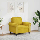 vidaXL sárga bársony kanapéfotel 60 cm