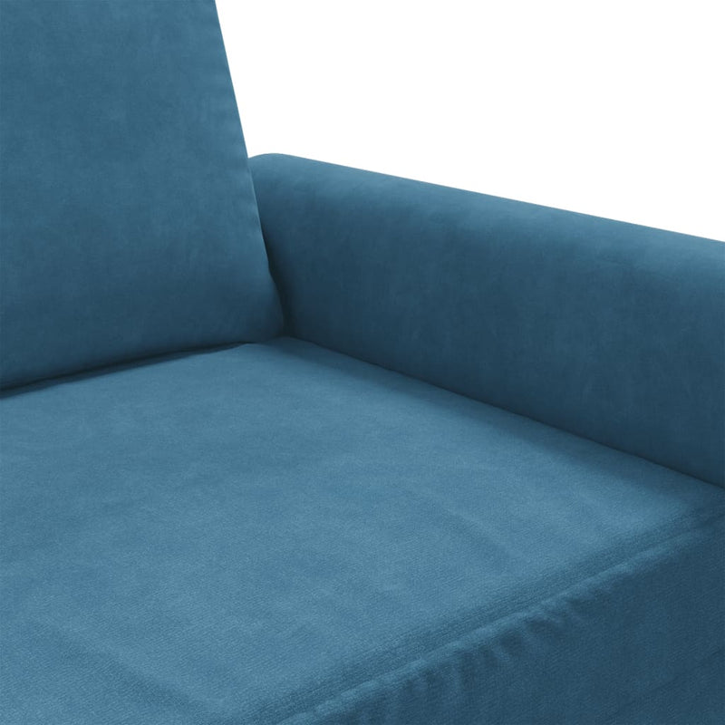 vidaXL kék bársony kanapéfotel 60 cm