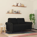 vidaXL kétszemélyes fekete bársony kanapé 120 cm