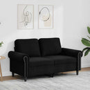 vidaXL kétszemélyes fekete bársony kanapé 120 cm