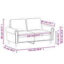 vidaXL kétszemélyes krémszínű bársony kanapé 120 cm