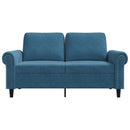 vidaXL kétszemélyes kék bársony kanapé 120 cm