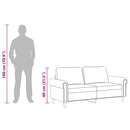 vidaXL kétszemélyes világosszürke bársony kanapé 140 cm