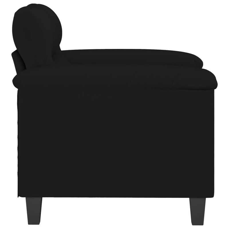 vidaXL fekete mikroszálas szövet kanapéfotel 60 cm