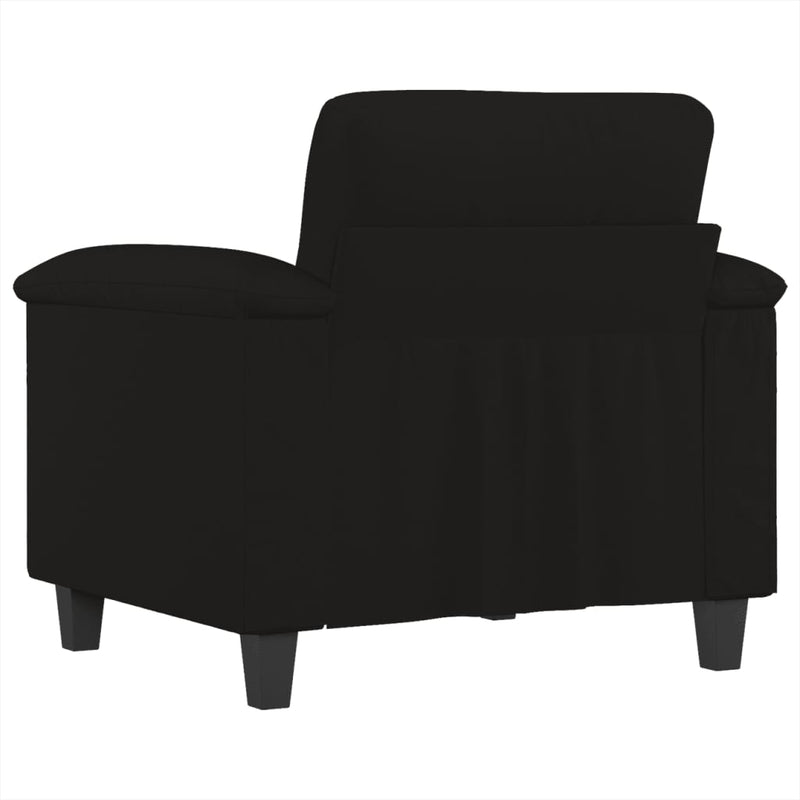 vidaXL fekete mikroszálas szövet kanapéfotel 60 cm