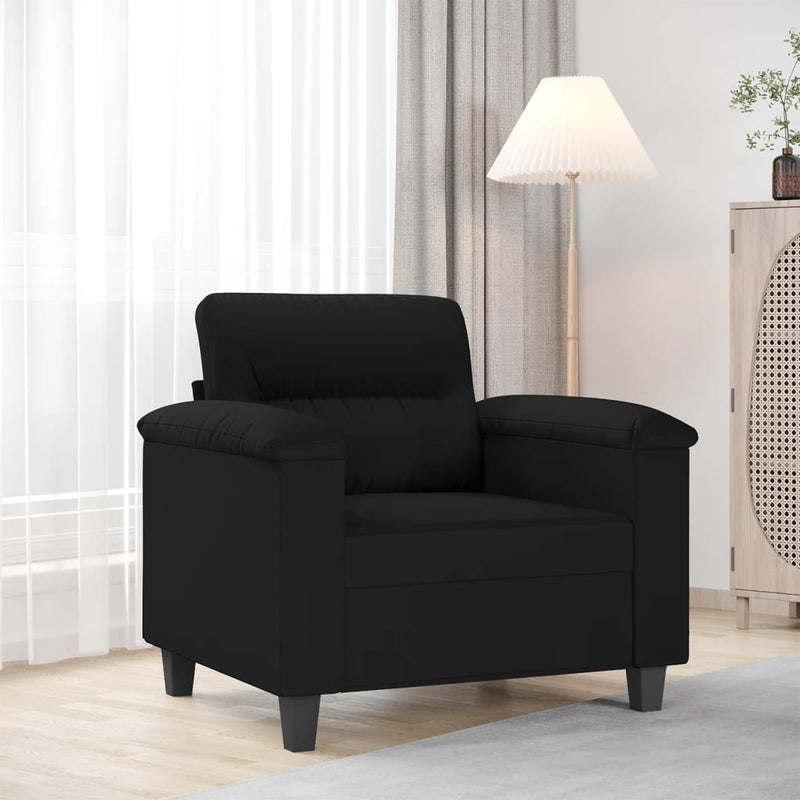 vidaXL fekete mikroszálas szövet kanapéfotel 60 cm