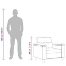 vidaXL krémszínű mikroszálas szövet kanapéfotel 60 cm
