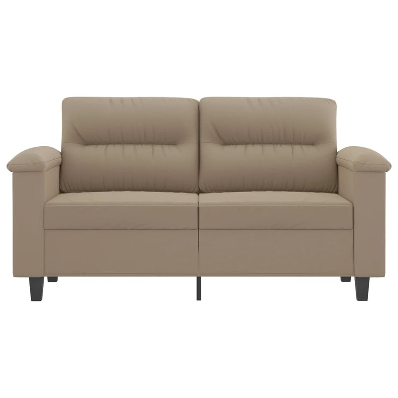 vidaXL kétszemélyes tópszínű mikroszálas szövetkanapé 120 cm
