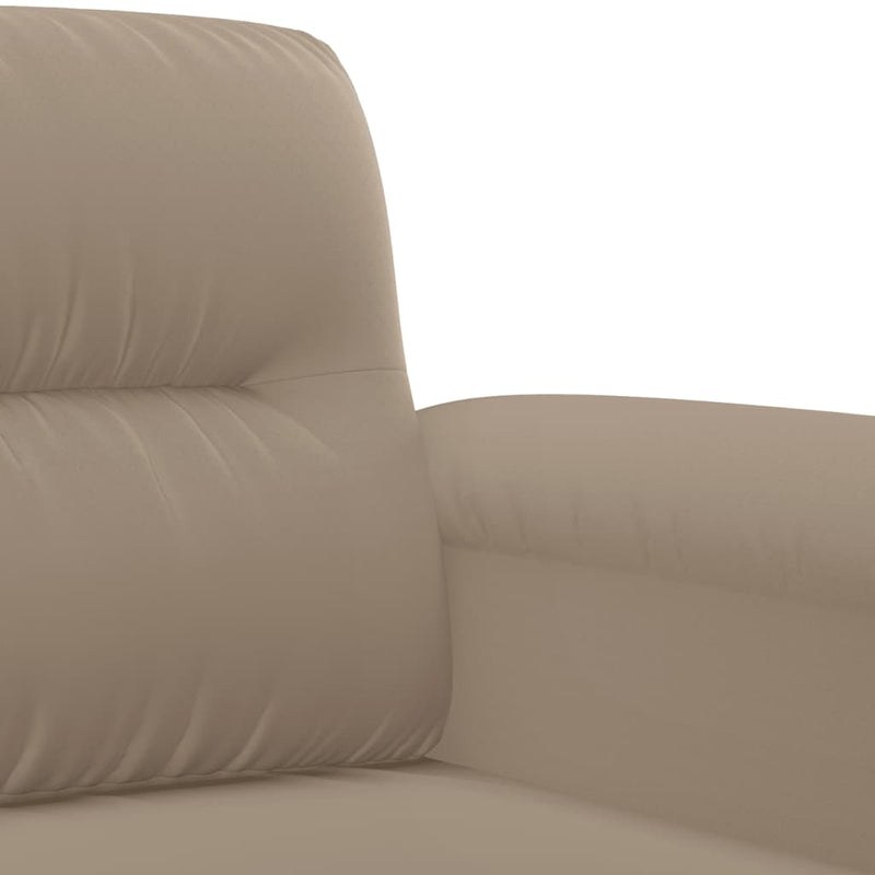 vidaXL kétszemélyes tópszínű mikroszálas szövetkanapé 120 cm