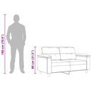 vidaXL kétszemélyes világosszürke mikroszálas szövetkanapé 120 cm
