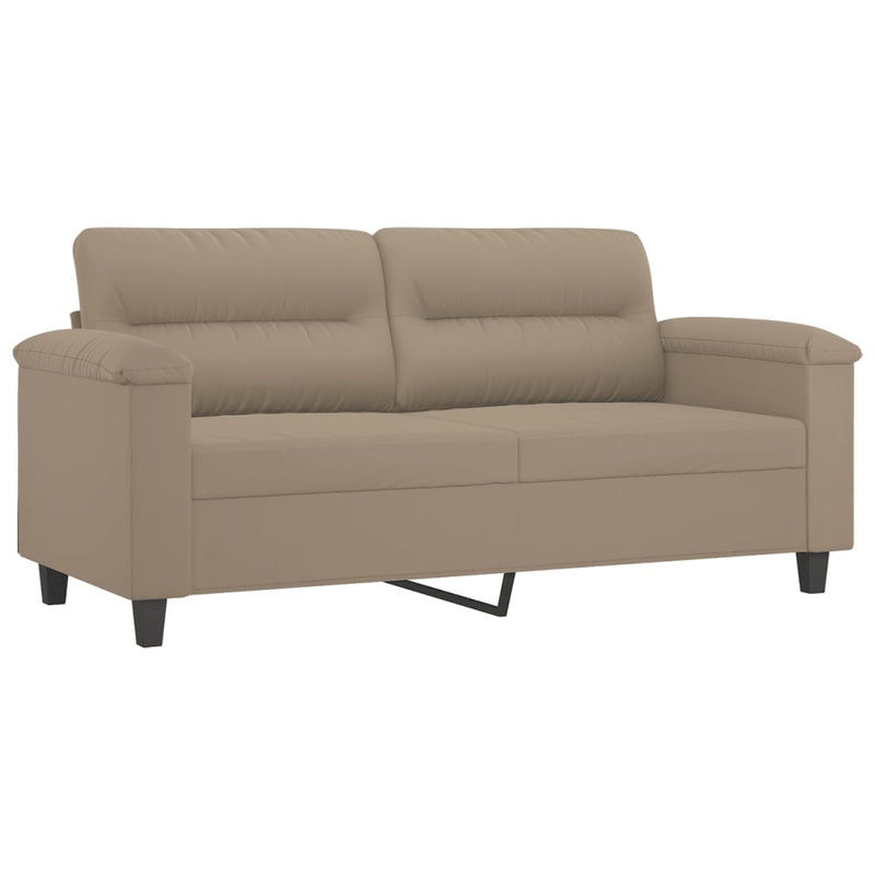 vidaXL kétszemélyes tópszínű mikroszálas szövetkanapé 140 cm