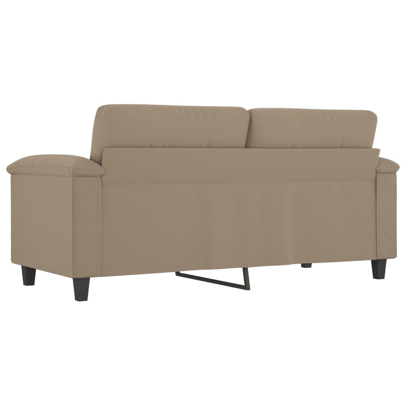 vidaXL kétszemélyes tópszínű mikroszálas szövetkanapé 140 cm