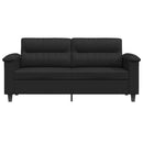 vidaXL kétszemélyes fekete mikroszálas szövetkanapé 140 cm