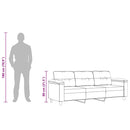 vidaXL 3 személyes sötétszürke mikroszálas szövetkanapé 180 cm