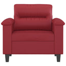 vidaXL bordó műbőr kanapéfotel 60 cm