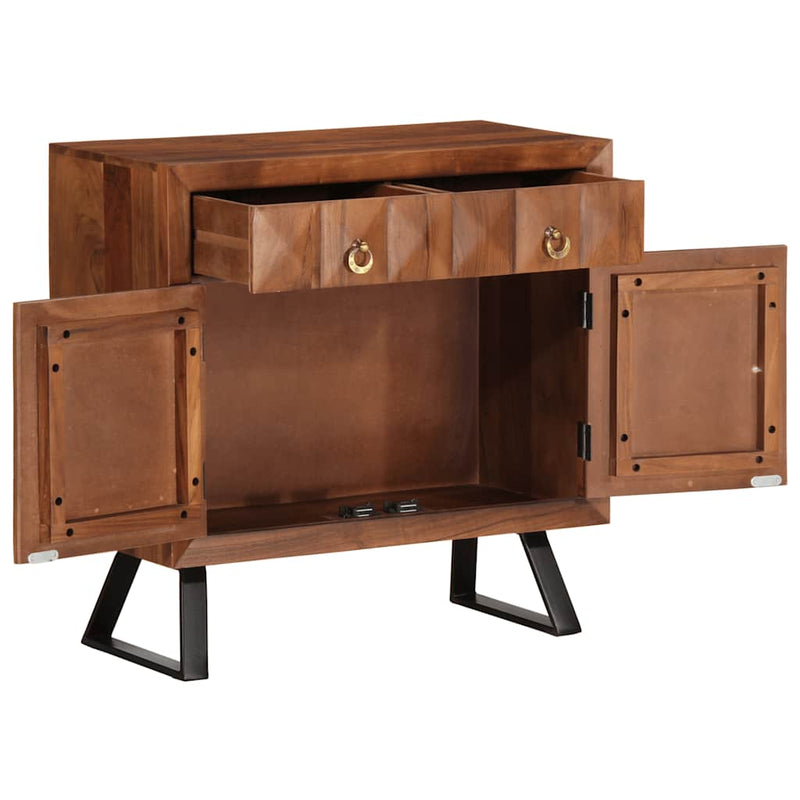 vidaXL fiókos szekrény mézbarna 70x35x70 cm tömörfa akácfa