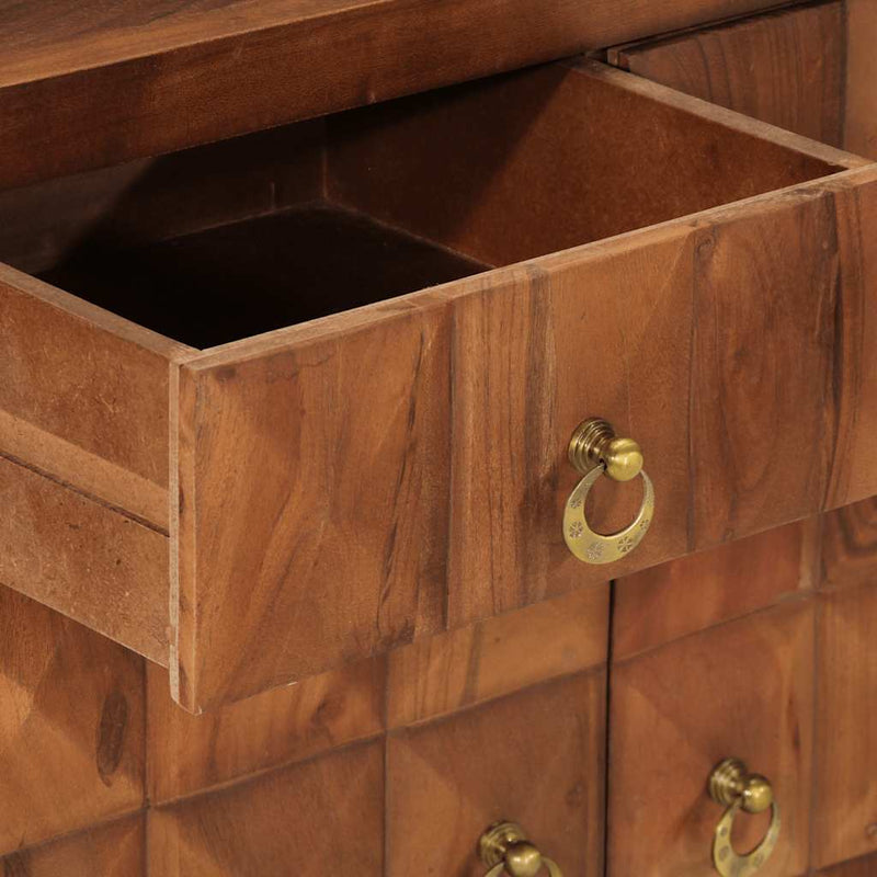 vidaXL fiókos szekrény mézbarna 70x35x70 cm tömörfa akácfa