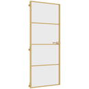 vidaXL arany edzett üveg és alumínium vékony beltéri ajtó 83x201,5 cm