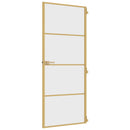 vidaXL arany edzett üveg és alumínium vékony beltéri ajtó 83x201,5 cm