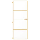 vidaXL arany edzett üveg és alumínium vékony beltéri ajtó 76x201,5 cm