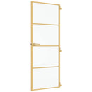 vidaXL arany edzett üveg és alumínium vékony beltéri ajtó 76x201,5 cm