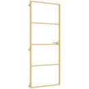 vidaXL arany edzett üveg és alumínium vékony beltéri ajtó 83x201,5 cm
