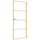 vidaXL arany edzett üveg és alumínium vékony beltéri ajtó 83x201,5 cm