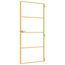 vidaXL arany edzett üveg és alumínium vékony beltéri ajtó 93x201,5 cm