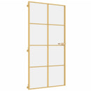 vidaXL arany edzett üveg és alumínium beltéri ajtó 102,5x201,5 cm