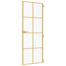 vidaXL arany edzett üveg és alumínium vékony beltéri ajtó 76x201,5 cm