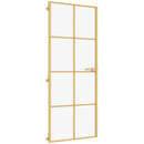 vidaXL arany edzett üveg és alumínium vékony beltéri ajtó 83x201,5 cm