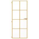 vidaXL arany edzett üveg és alumínium vékony beltéri ajtó 83x201,5 cm