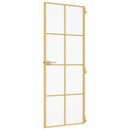 vidaXL arany edzett üveg és alumínium vékony beltéri ajtó 83x201,5 cm