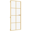 vidaXL arany edzett üveg és alumínium vékony beltéri ajtó 93x201,5 cm