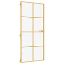 vidaXL arany edzett üveg és alumínium vékony beltéri ajtó 93x201,5 cm