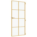 vidaXL arany edzett üveg és alumínium vékony beltéri ajtó 93x201,5 cm
