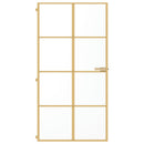 vidaXL arany edzett üveg és alumínium beltéri ajtó 102,5x201,5 cm