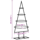 vidaXL | Fém karácsonyfa | állvánnyal 60 cm Porszórt Acél