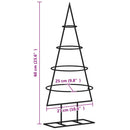 vidaXL | Fém karácsonyfa | állvánnyal 60 cm Porszórt Acél