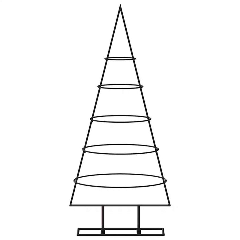 vidaXL fekete fém karácsonyfa dekorációhoz 90 cm