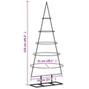vidaXL | Fém karácsonyfa | állvánnyal 125 cm Porszórt Acél