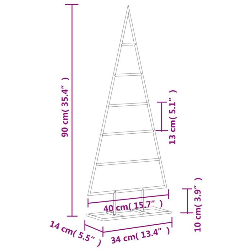 vidaXL fekete fém karácsonyfa dekorációhoz 90 cm